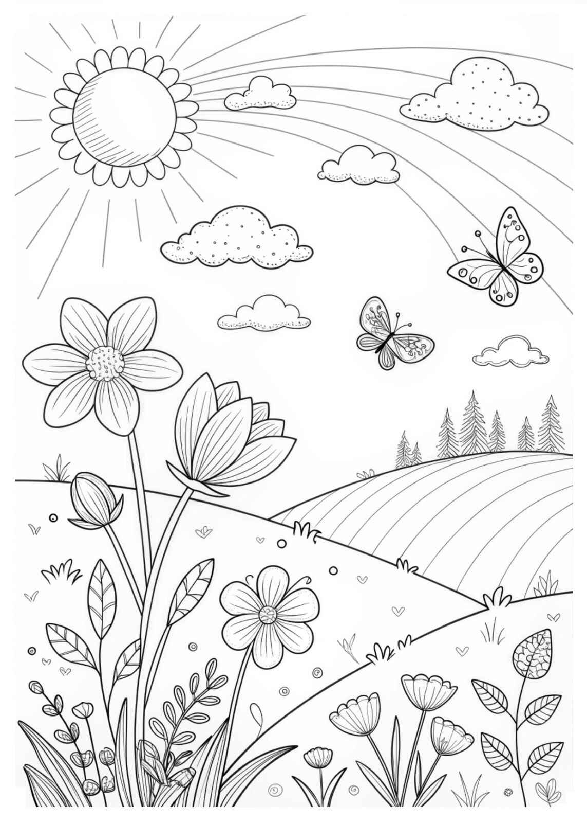 Desenho de Jardins Desenho Colorir Imprimir 17