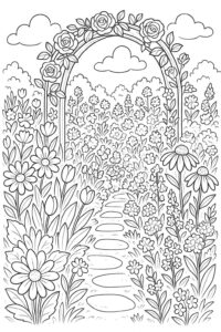 Desenho de Jardins Desenho Colorir Imprimir 19