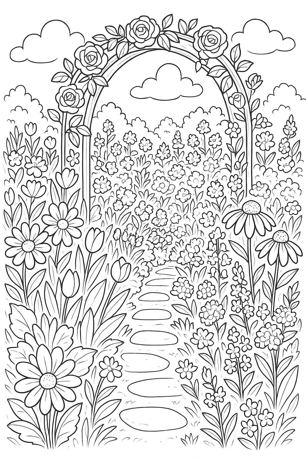 Desenho de Jardins Desenho Colorir Imprimir 19