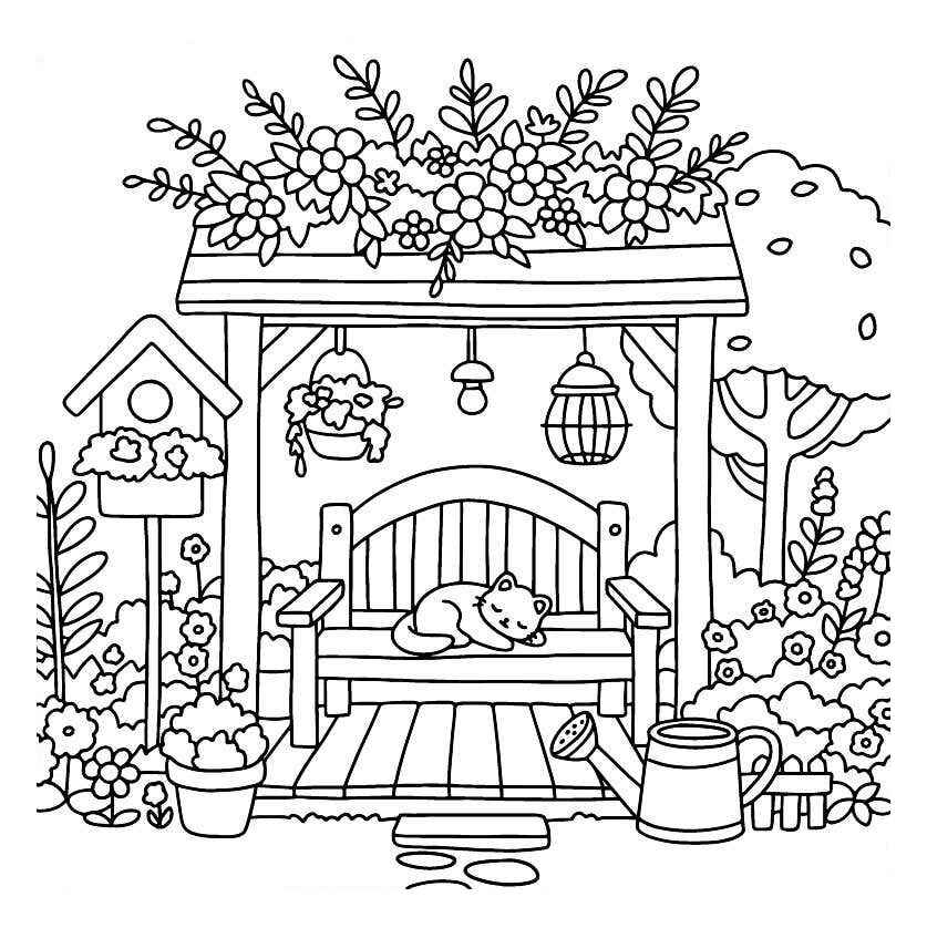 Desenho de Jardins Desenho Colorir Imprimir 21