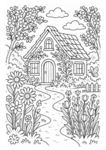 Desenho de Jardins Desenho Colorir Imprimir 22