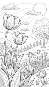 Desenho de Jardins Desenho Colorir Imprimir 23