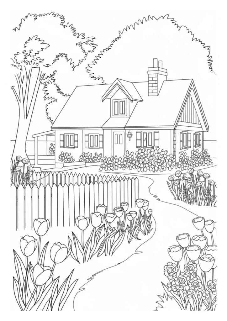 Desenho de Jardins Desenho Colorir Imprimir 25