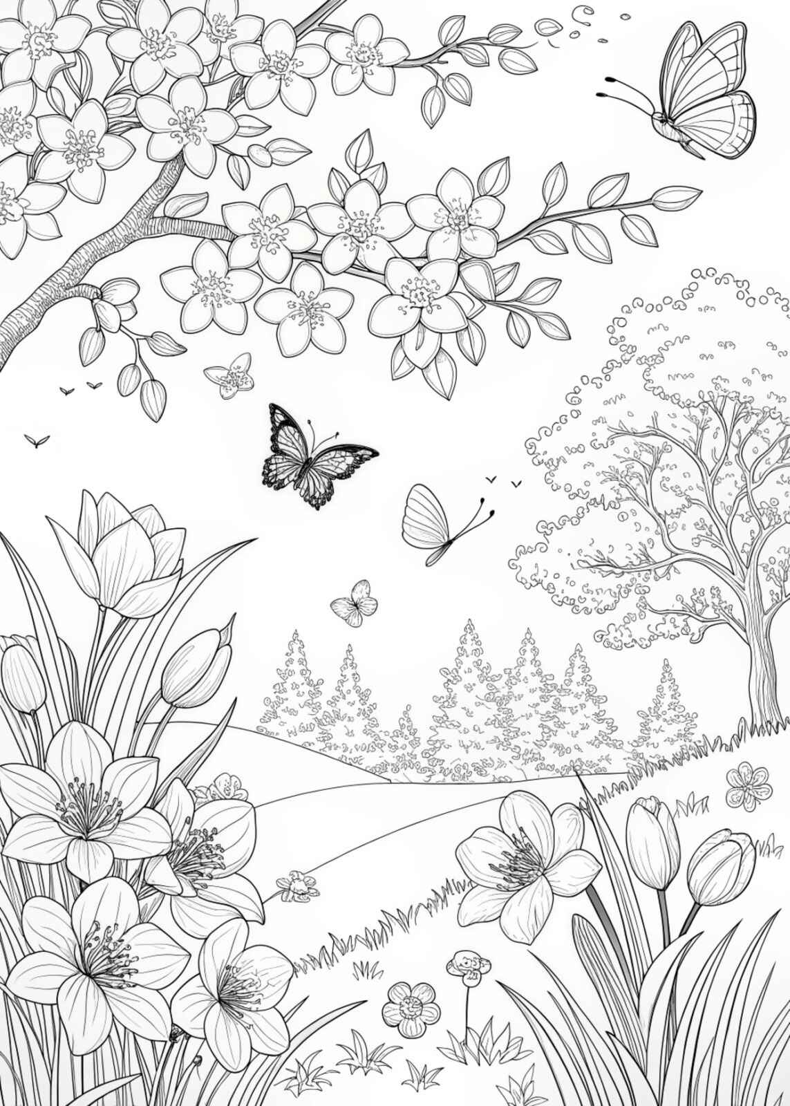 Desenho de Jardins Desenho Colorir Imprimir 26