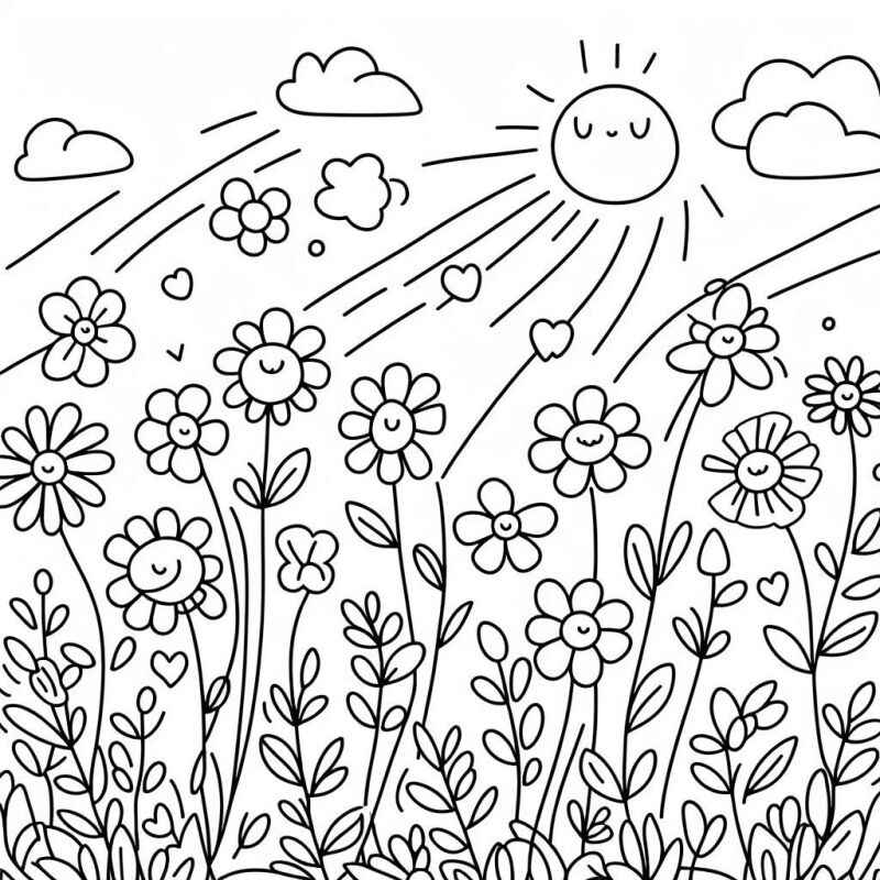 Desenho de Jardins Desenho Colorir Imprimir 40