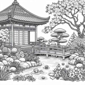 Desenho de Jardins Desenho Colorir Imprimir 41