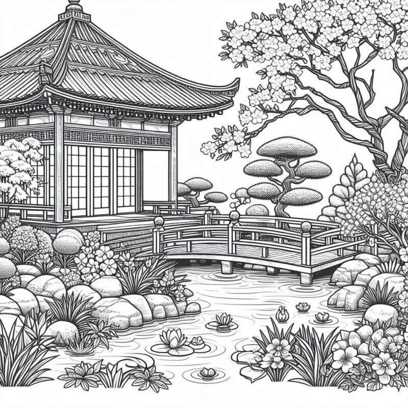 Desenho de Jardins Desenho Colorir Imprimir 41