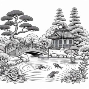 Desenho de Jardins Desenho Colorir Imprimir 42