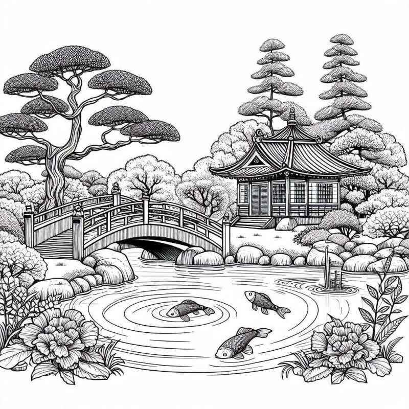 Desenho de Jardins Desenho Colorir Imprimir 42