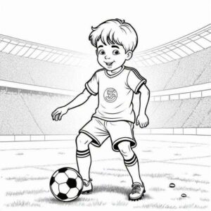 Desenho de Jogadores De Futebol Desenho Colorir Imprimir 01