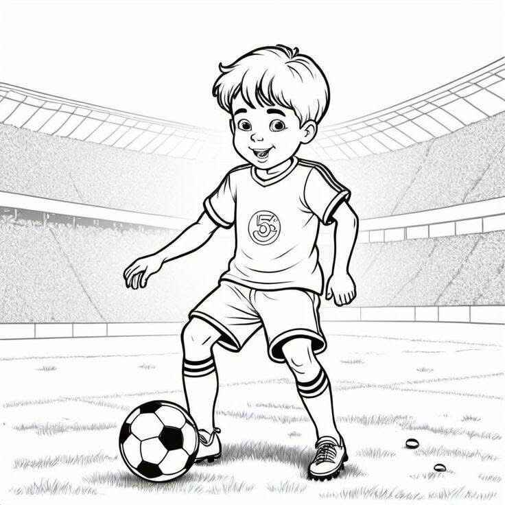 Desenho de Jogadores De Futebol Desenho Colorir Imprimir 01