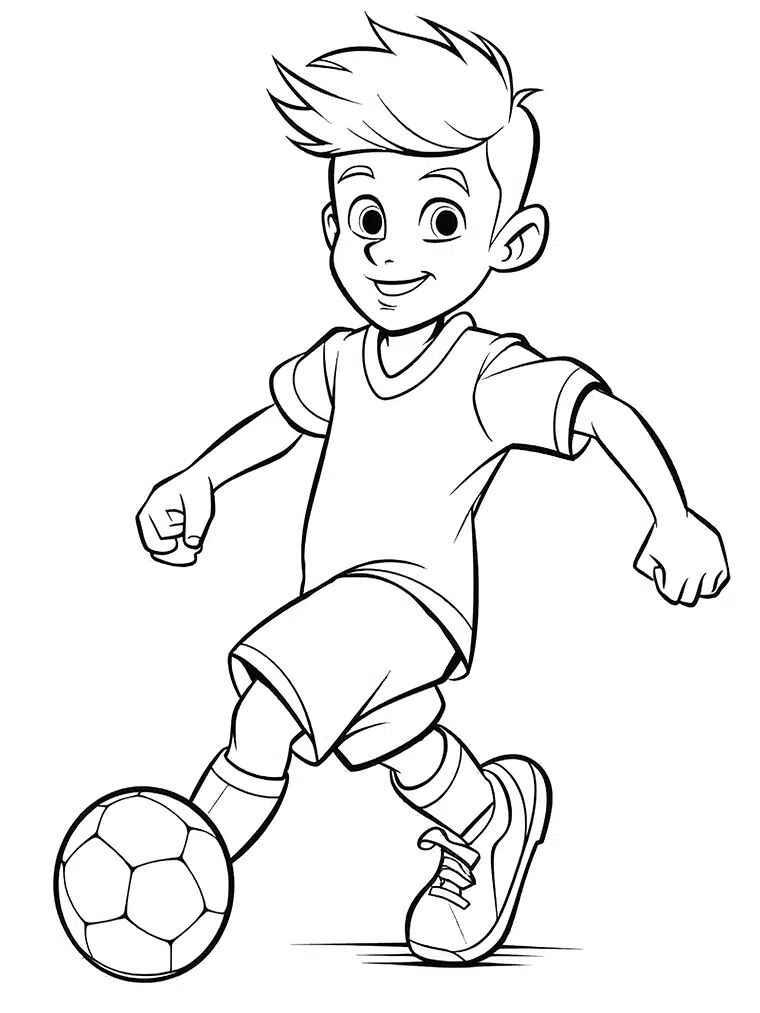 Desenho de Jogadores De Futebol Desenho Colorir Imprimir 03