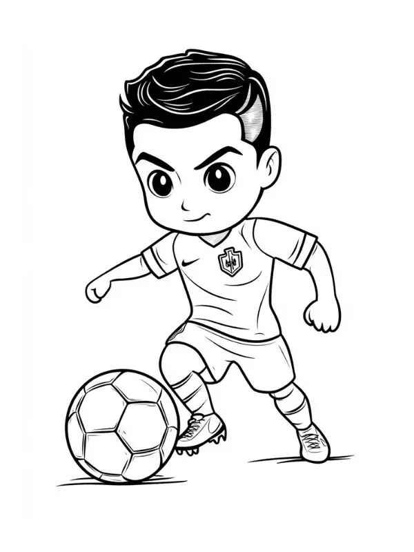 Desenho de Jogadores De Futebol Desenho Colorir Imprimir 13