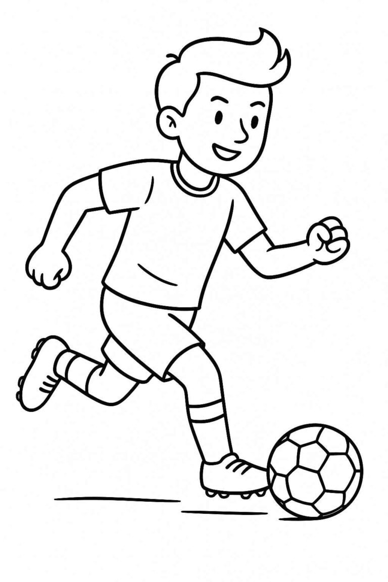 Desenhos de Jogadores de Futebol para Imprimir e Colorir