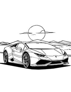 Desenho de Lamborghini Desenho Colorir Imprimir 01