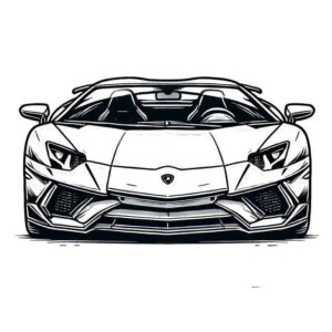 Desenho de Lamborghini Desenho Colorir Imprimir 02