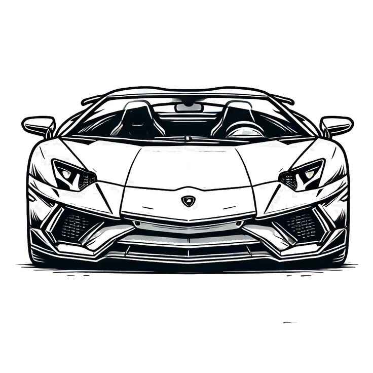 Desenho de Lamborghini Desenho Colorir Imprimir 02
