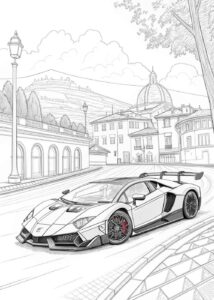 Desenho de Lamborghini Desenho Colorir Imprimir 03