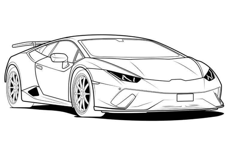 Desenho de Lamborghini Desenho Colorir Imprimir 04