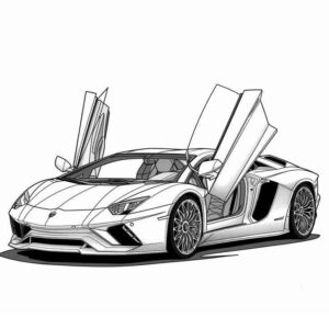 Desenho de Lamborghini Desenho Colorir Imprimir 05