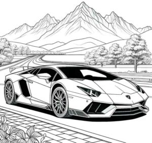 Desenho de Lamborghini Desenho Colorir Imprimir 08