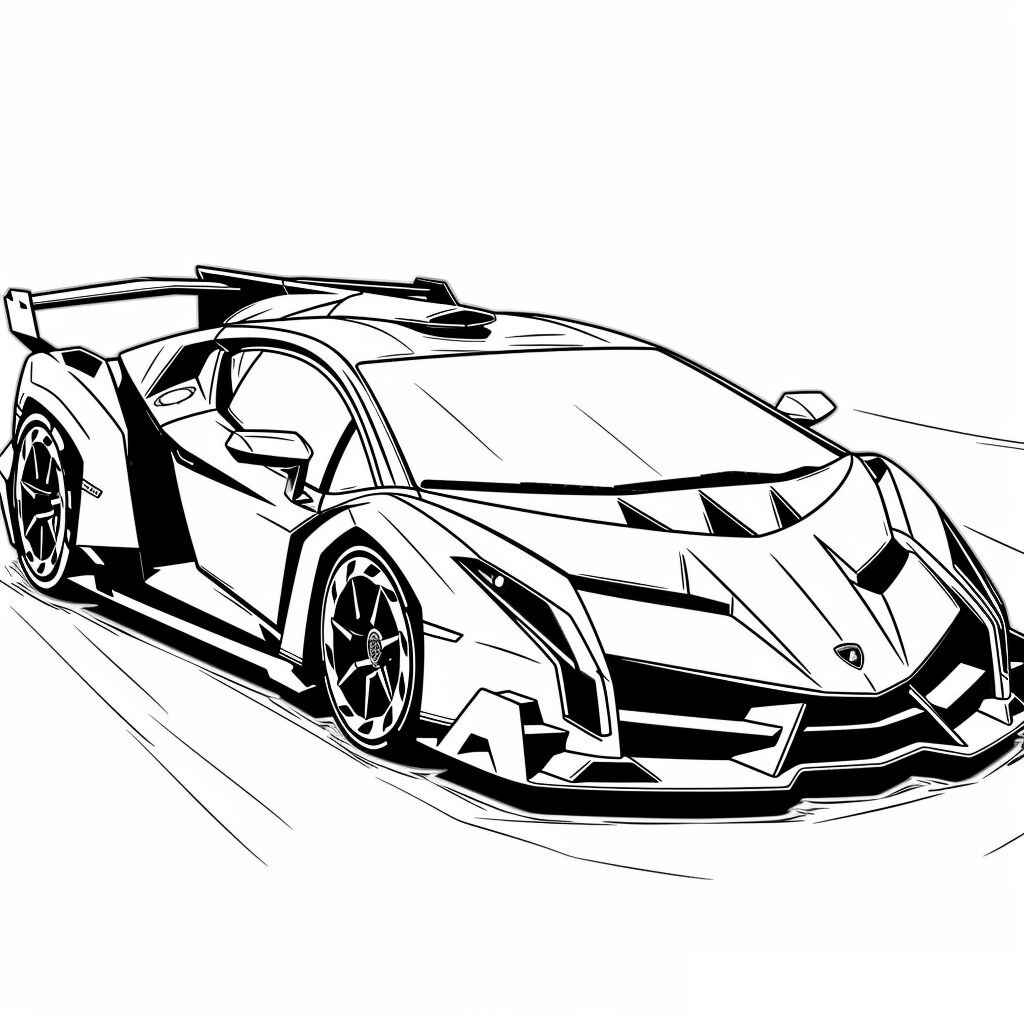 Desenho de Lamborghini Desenho Colorir Imprimir 09