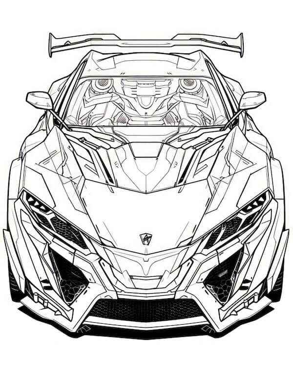 Desenho de Lamborghini Desenho Colorir Imprimir 10