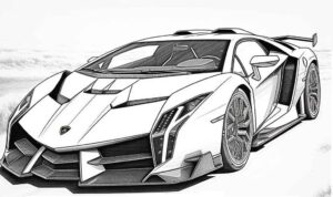 Desenho de Lamborghini Desenho Colorir Imprimir 11