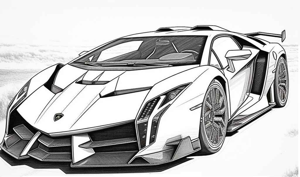 Desenho de Lamborghini Desenho Colorir Imprimir 11