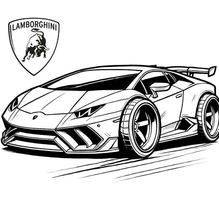 Desenho de Lamborghini Desenho Colorir Imprimir 12