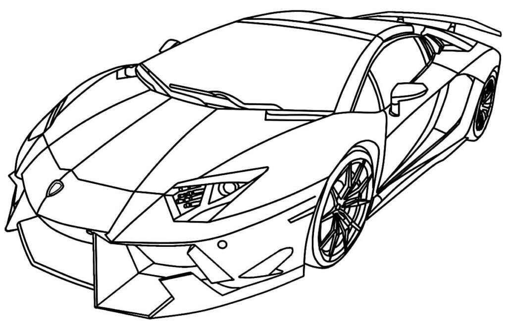 Desenho de Lamborghini Desenho Colorir Imprimir 16