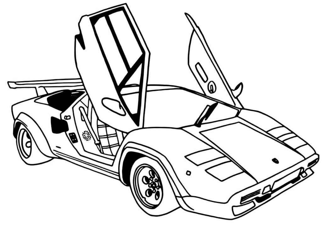 Desenho de Lamborghini Desenho Colorir Imprimir 17