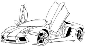 Desenho de Lamborghini Desenho Colorir Imprimir 18