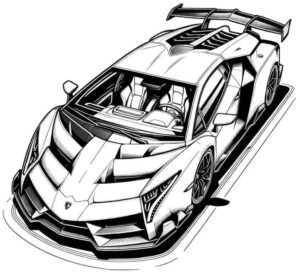 Desenho de Lamborghini Desenho Colorir Imprimir 20