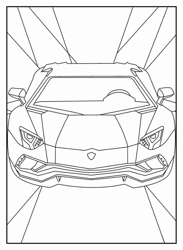 Desenho de Lamborghini Desenho Colorir Imprimir 23