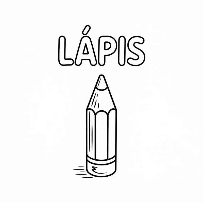 Desenho de Lápis Desenho Colorir Imprimir 14