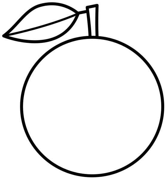 Desenho de Laranja Desenho Colorir Imprimir 02