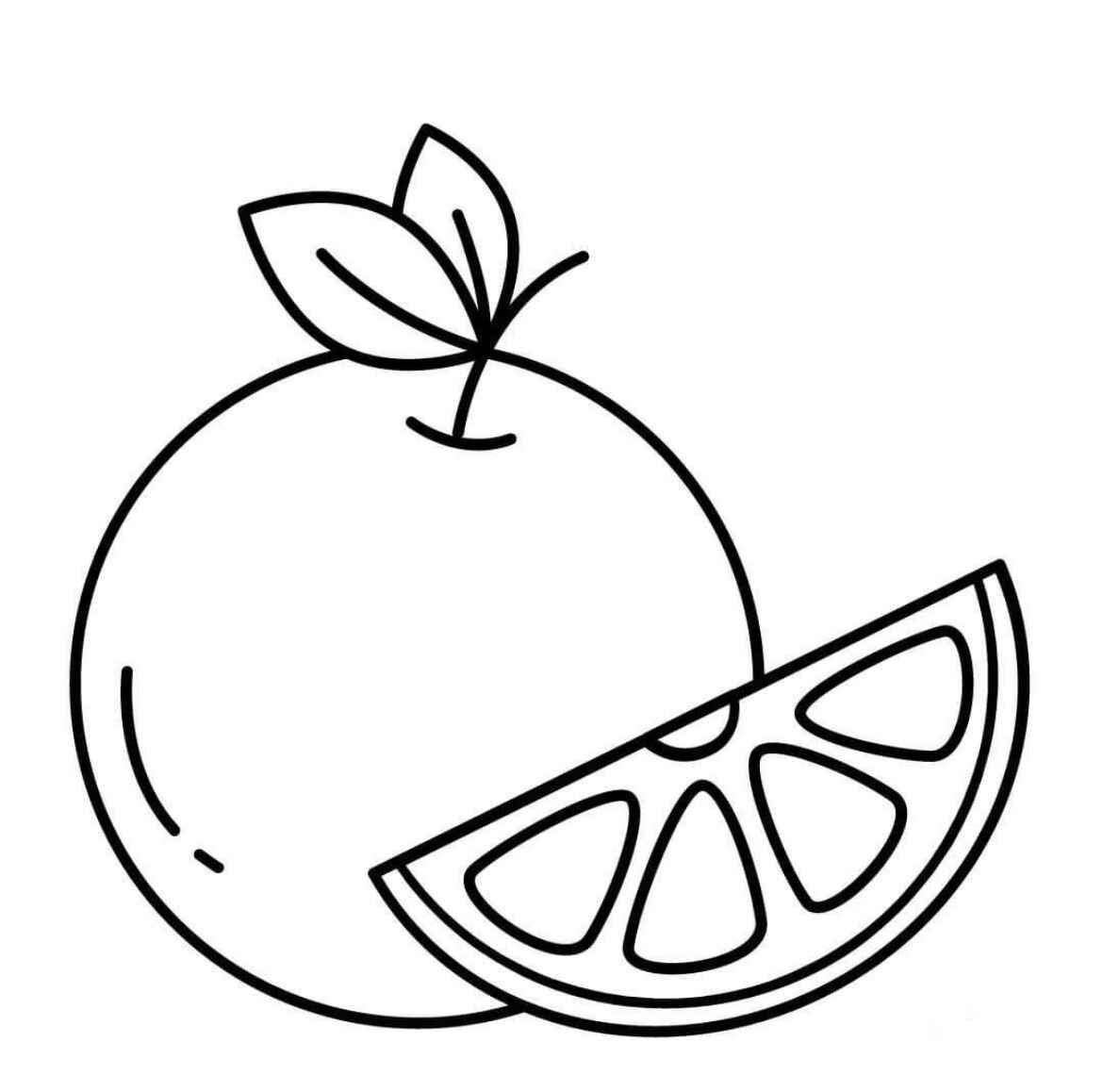 Desenho de Laranja Desenho Colorir Imprimir 04