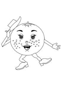 Desenho de Laranja Desenho Colorir Imprimir 12