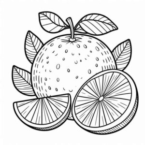 Desenho de Laranja Desenho Colorir Imprimir 14