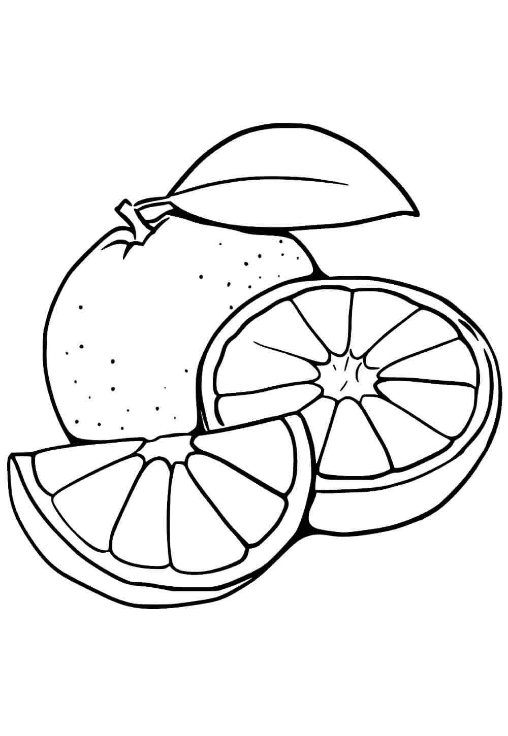 Desenho de Laranja Desenho Colorir Imprimir 20