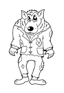 Desenho de Lobisomem Desenho Colorir Imprimir 02