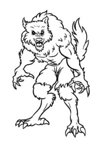 Desenho de Lobisomem Desenho Colorir Imprimir 04