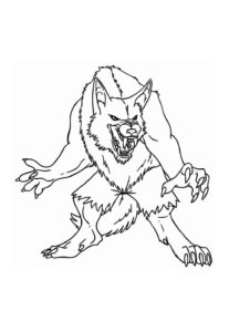 Desenho de Lobisomem Desenho Colorir Imprimir 06