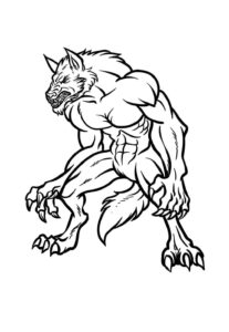 Desenho de Lobisomem Desenho Colorir Imprimir 08