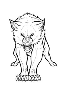Desenho de Lobisomem Desenho Colorir Imprimir 09