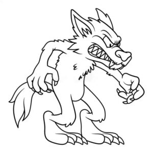 Desenho de Lobisomem Desenho Colorir Imprimir 10