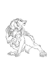 Desenho de Lobisomem Desenho Colorir Imprimir 13