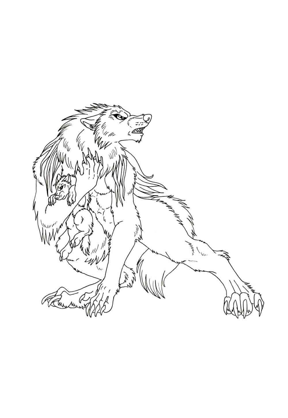 Desenho de Lobisomem Desenho Colorir Imprimir 13