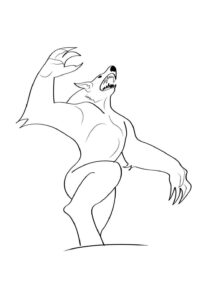 Desenho de Lobisomem Desenho Colorir Imprimir 14